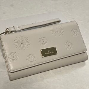 Swarovski Cream Embossed Travel Wallet
